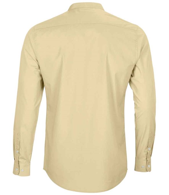 NEOBLU Bart Mao Collar Long Sleeve Poplin Shirt