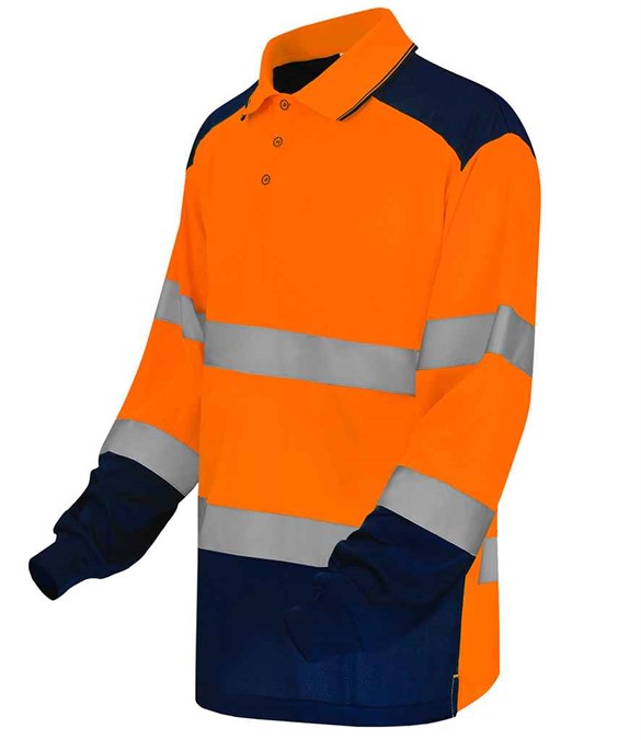 Yoko Two Tone Long Sleeve Polo Shirt